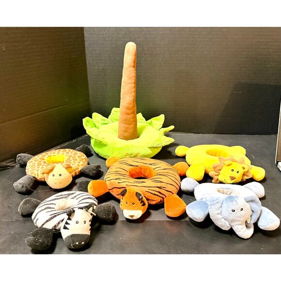 FAO Schwarz Safari Collection - Safari 7-Piece Stacker toy plus zoo - Picture 3 of 7